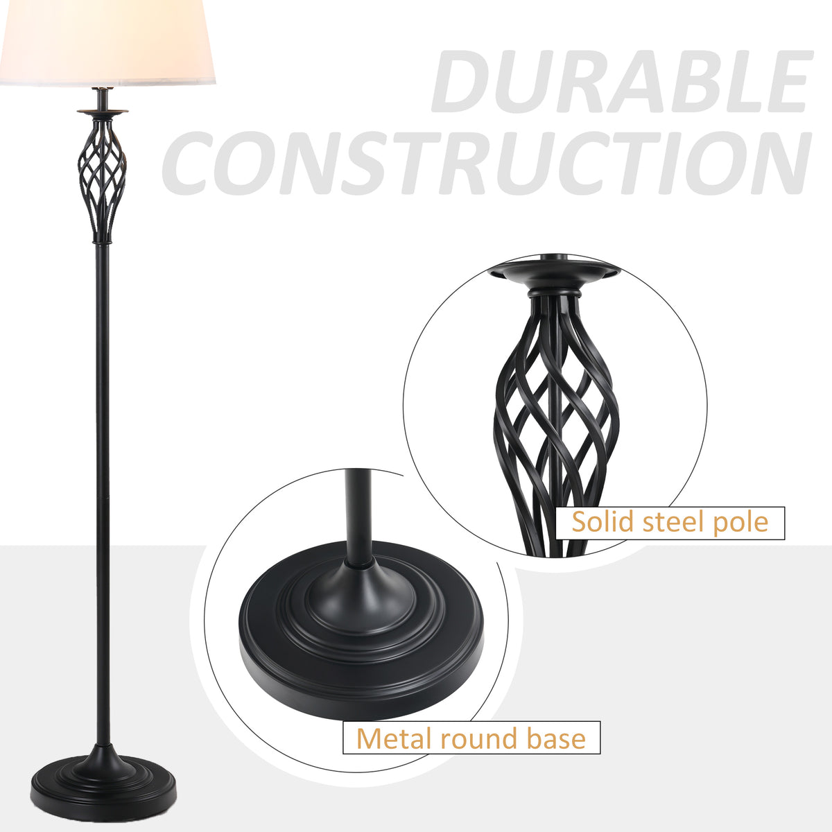 Whitmore three-piece lamp set in black and white, alternate view 7