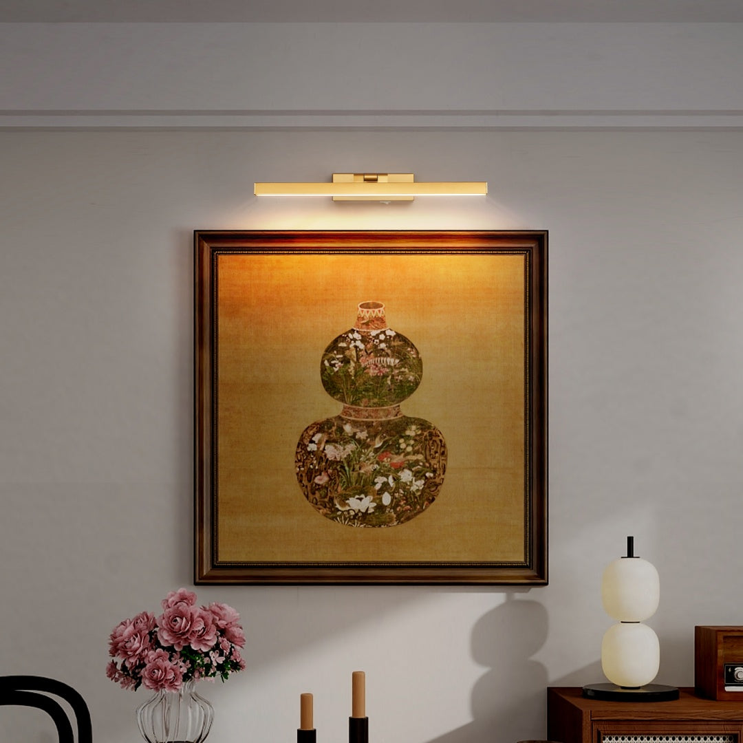 Kingsley rechargeable vanity light in gold, alternate view 6