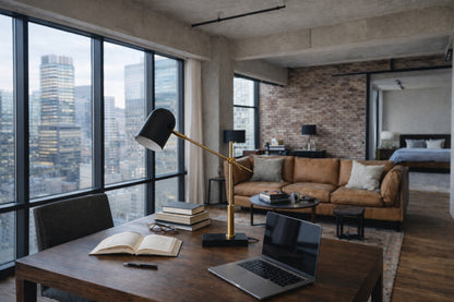 Dome desk lamp with black dome shade, alternate view 4
