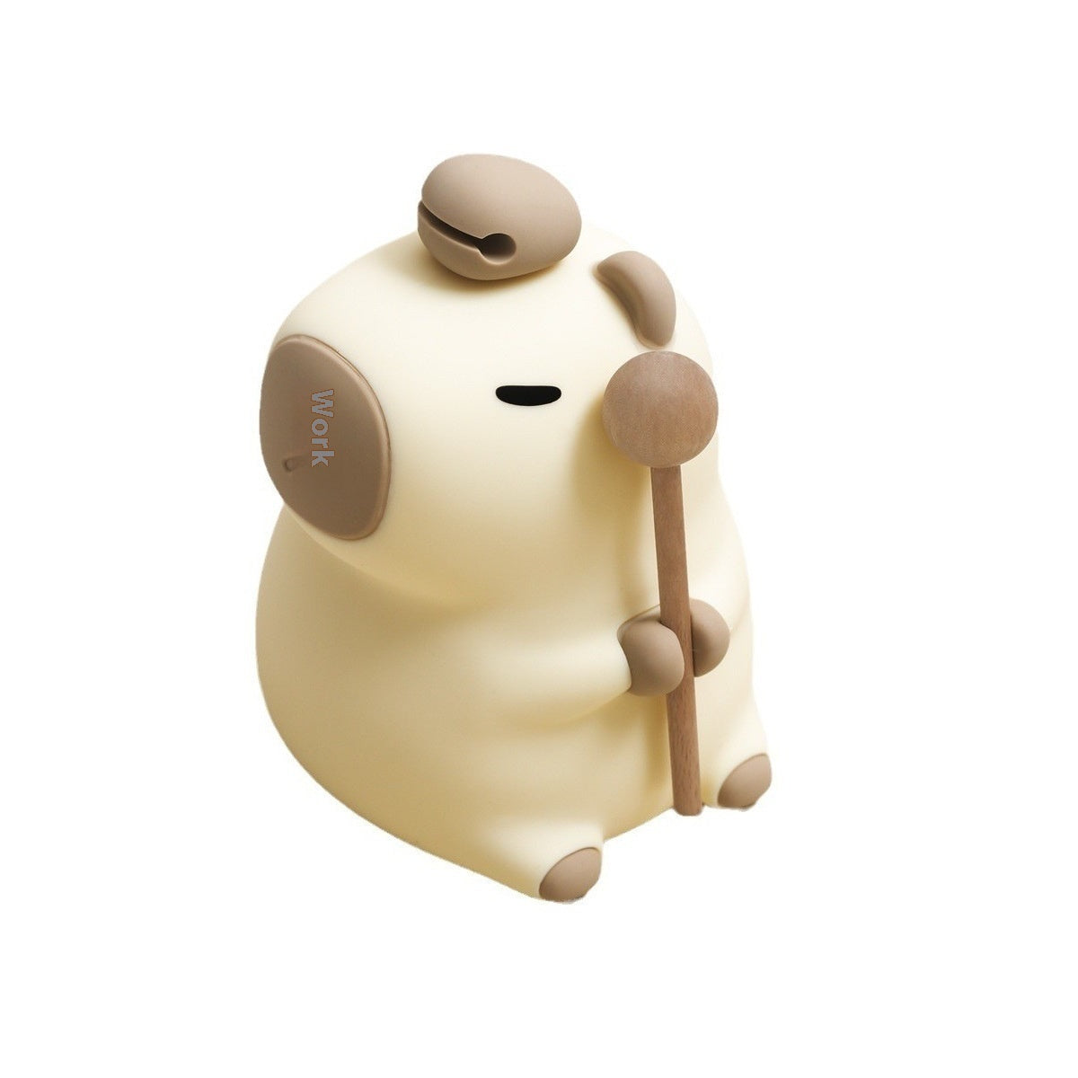 Silicone capybara night light, cordless and rechargeable, alternate view 3