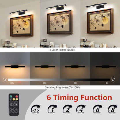 Calloway battery-operated picture light in black, alternate view 2