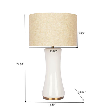 Lennox cascade glass table lamp in off-white and gold, alternate view 3