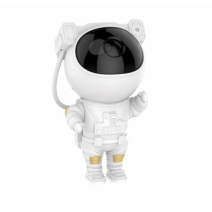 Astronaut galaxy projector night light in white, projecting stars and nebula, with remote control