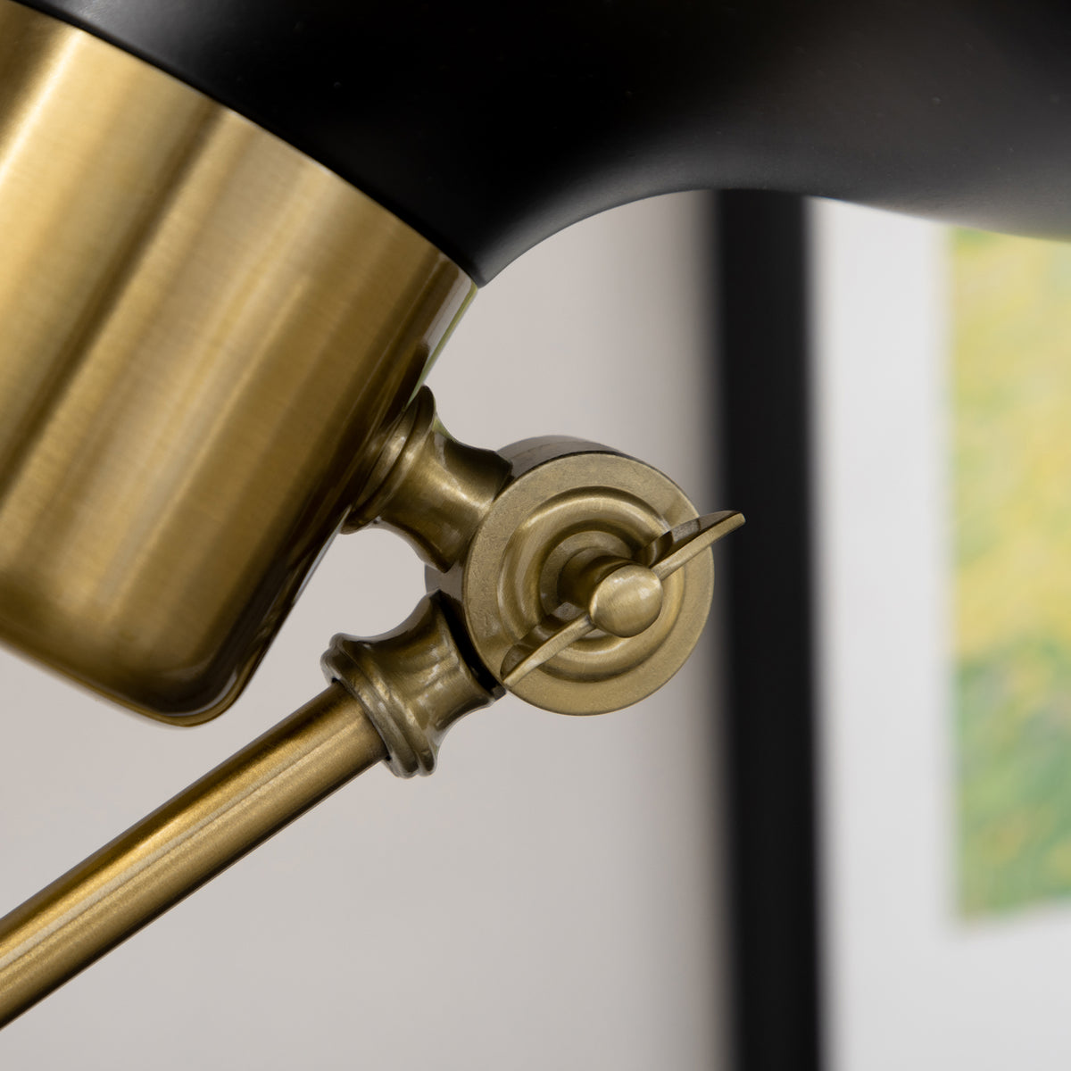 Thornton balance arm floor lamp in black and gold, alternate view 5